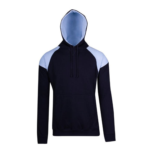 Mens Shoulder Contrast Zip Hoodie