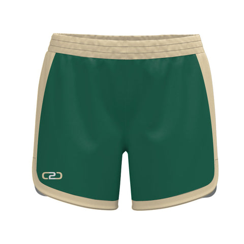 Team Name Reversible 3HP V Neck Youth/Ladies Basketball Singlet Design Your Own Custom Green And Cream