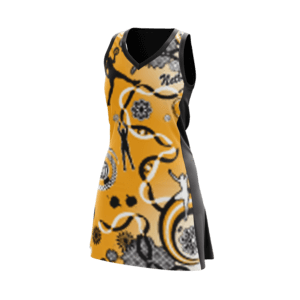Zest Netball Dress Gold/Black